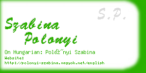 szabina polonyi business card